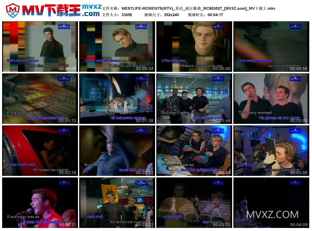 WESTLIFE-MOMENTS(MTV)_英语_流行歌曲_MC803527